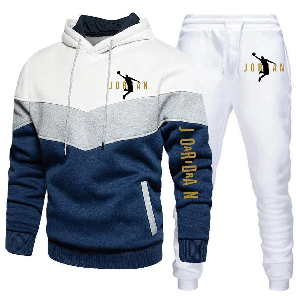 Men's Warm Hoodie Set Sweatshirt + Pants 2-Piece Suit Sports - MAXIME