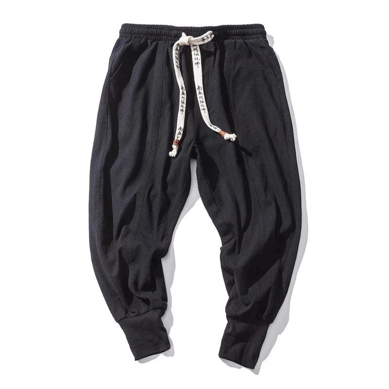 Men Solid Elastic Waist Streetwear Joggers - MAXIME