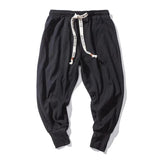 Men Solid Elastic Waist Streetwear Joggers - MAXIME