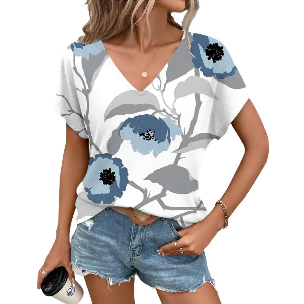 Elegant Short Sleeved Women's T-shirt - MAXIME