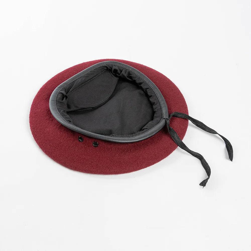 Military Hats Unisex Solid Color Beret Men Women - MAXIME