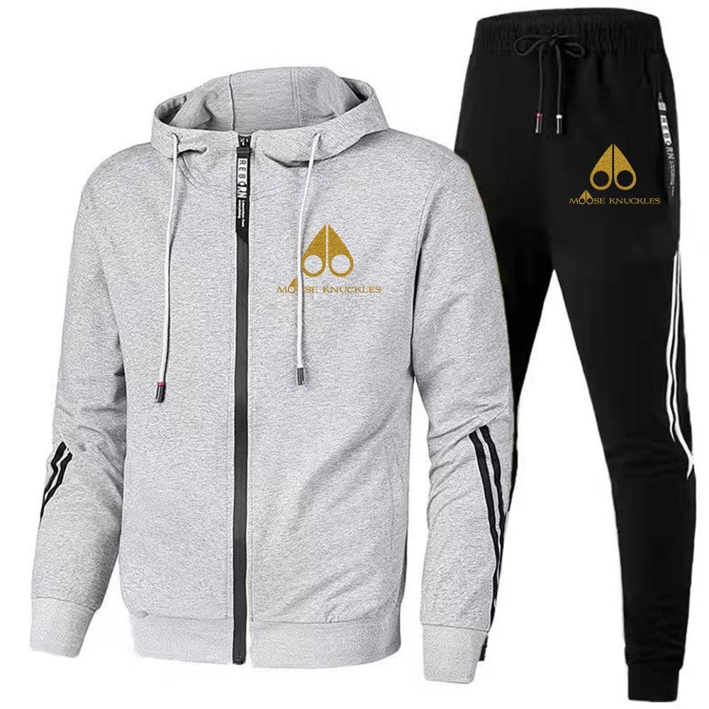 Men's Tracksuit Hooded Pullover Casual 2-Pcs Set - MAXIME