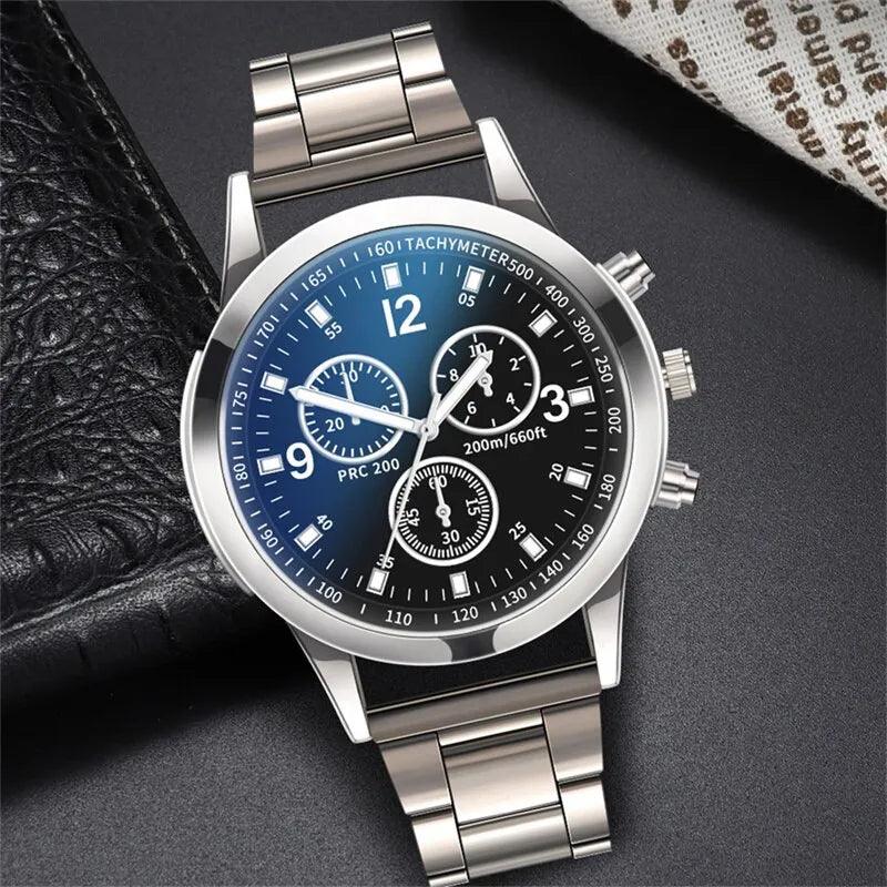 Maxime Fashion Mens Stainless Steel Watches Luxury Quartz Wristwatch Clock Men Business Casual Watch Relogio Masculino - MAXIME