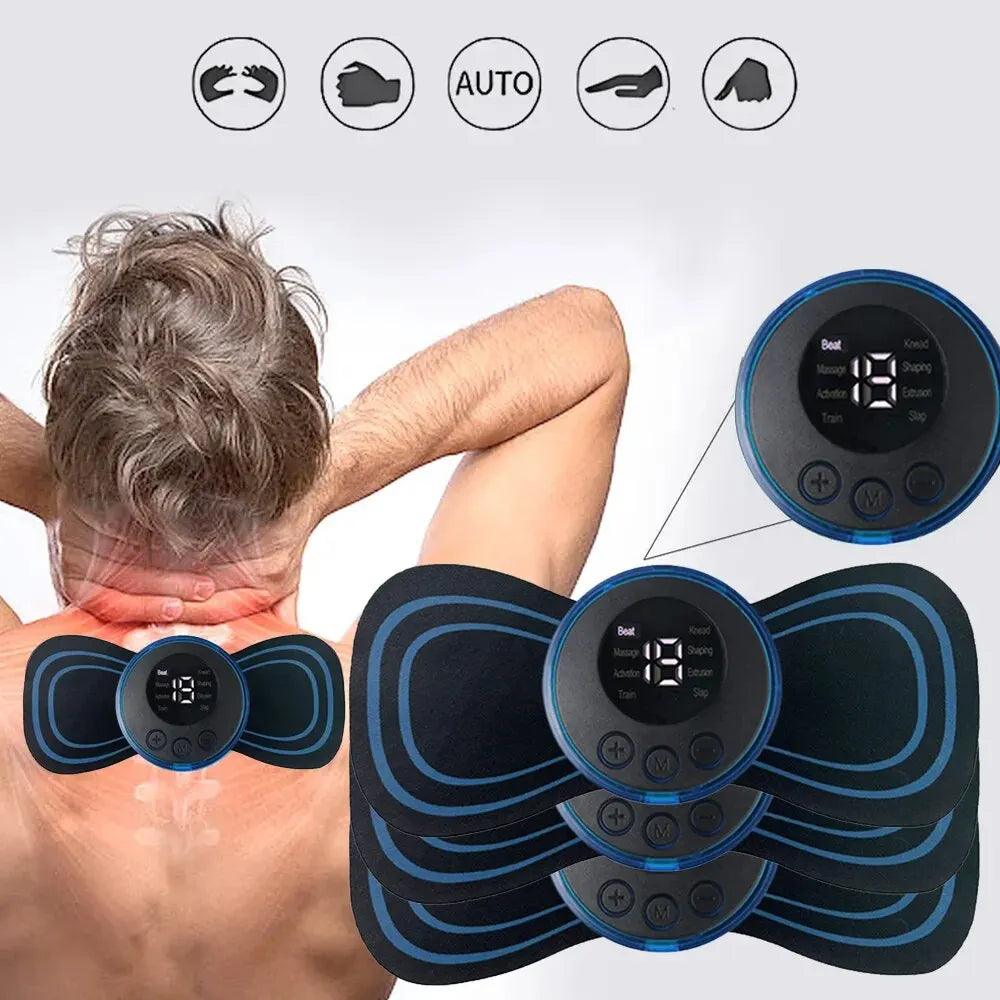 Maxime 2/3/4 Pcs EMS Neck Electric Massager Set Cervical Patch 8 Modes 19 Levels of Strength Home Use Massage Tools for Relieve Fatigue - MAXIME