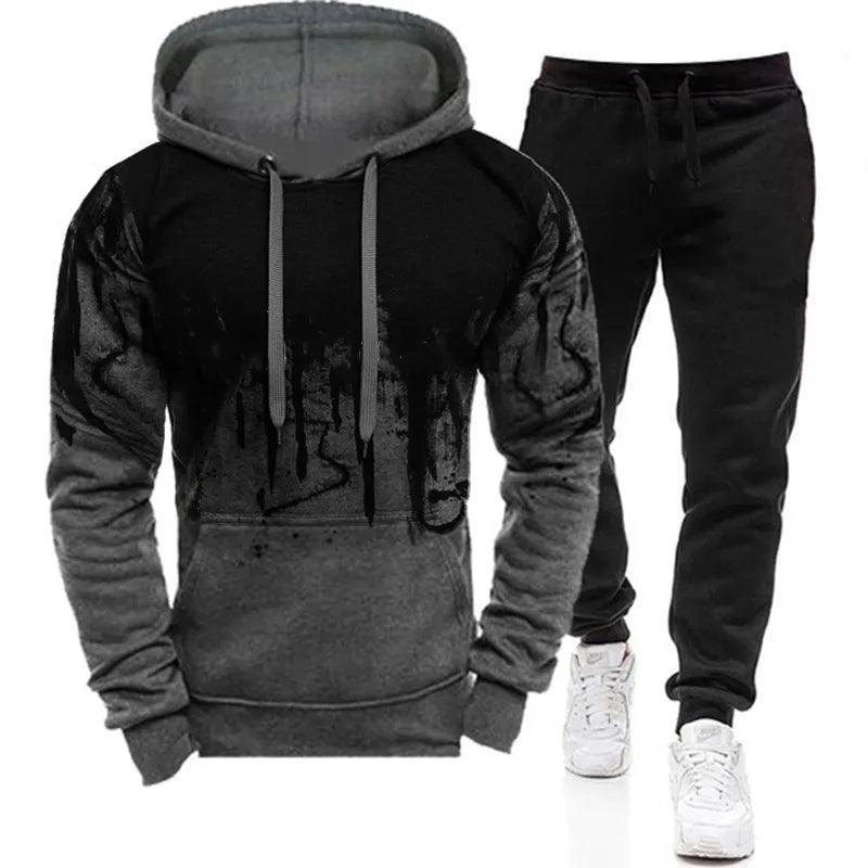 Trending Tracksuits Men Camouflage Hoodie + Pant 2 Piece Set Jogging Suits - MAXIME