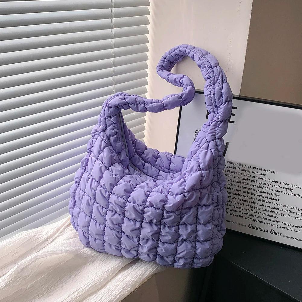 Women Pleated Bubbles Cloud Shoulder Bags Large - MAXIME