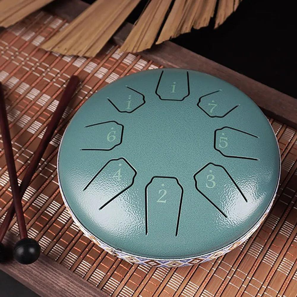 Tongue Drum 6 Inch 8 Tone Mini Ethereal Drums Children Steel Hand Drums Yoga Meditation Professional Percussion Instruments Gift - MAXIME