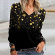 Women's Tops Casual Home V Neck Long Sleeve Basic T Shirt Tee XS-8XL - MAXIME