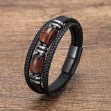 Tiger Eye Stone Bracelet For Men Simple Stainless Steel Jewelry Accessories - MAXIME