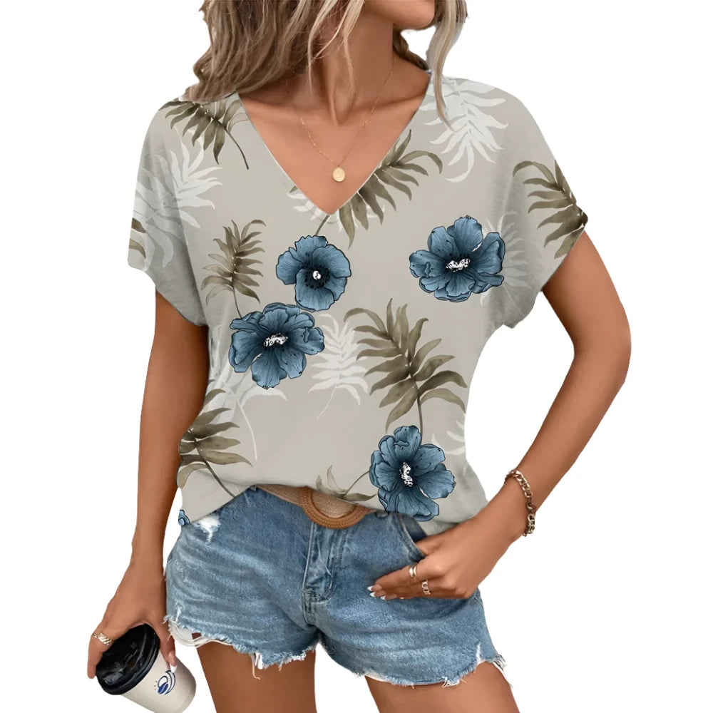 Elegant Short Sleeved Women's T-shirt - MAXIME