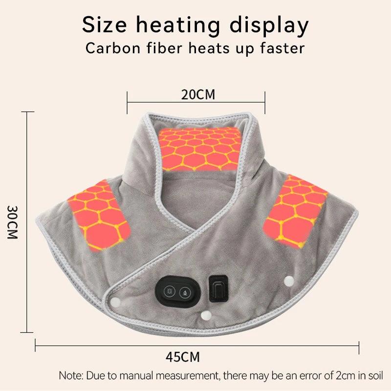 Electric Shoulder Protection Massager Neck Heating Massage USB Cervical Vibration Relieve Pain Relief - MAXIME