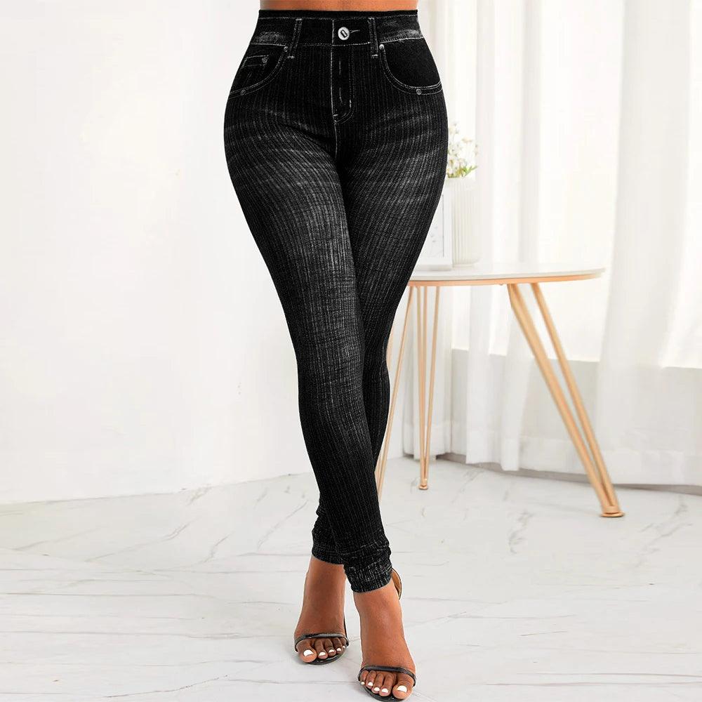 Women's Jeans High Waist Pants Ladies Casual Stretchy Skinny Trousers - MAXIME