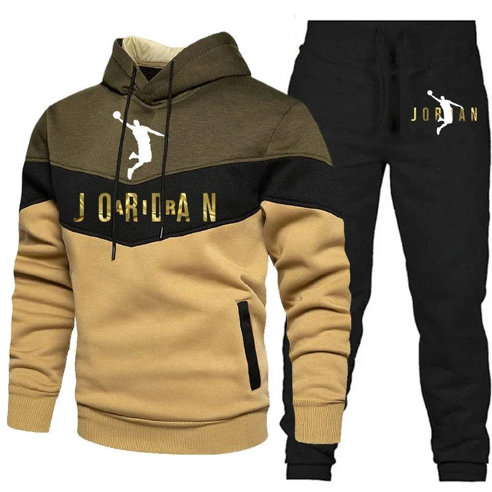 Men's Warm Hoodie Set Sweatshirt + Pants 2-Piece Suit Sports - MAXIME