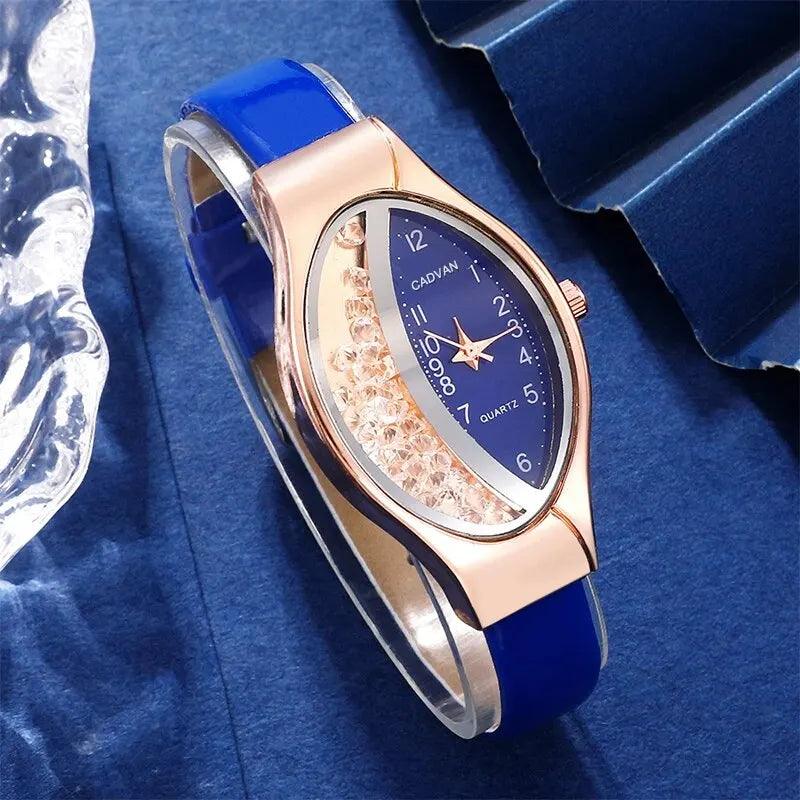 Maxime 6PCS Set Women Fashion Quartz Watch Female Clock Rhinestone Dial Luxury Brand Design Women Watches Simple Ladies WristWatch - MAXIME