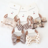 10Pcs/Set Floral Bow Baby Hair Elastic - MAXIME