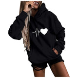 Women'S Hooded Sweatshirt Loose Sports Tops Pullover new - MAXIME