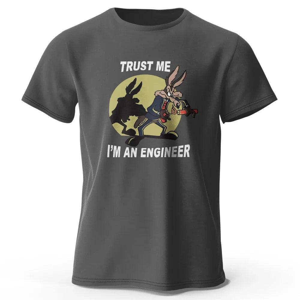 Trust Me I Am an Engineer Printed 100% Cotton Y2k Classic Funny T-Shirt For Men Women Sportswear Tops Tees - MAXIME