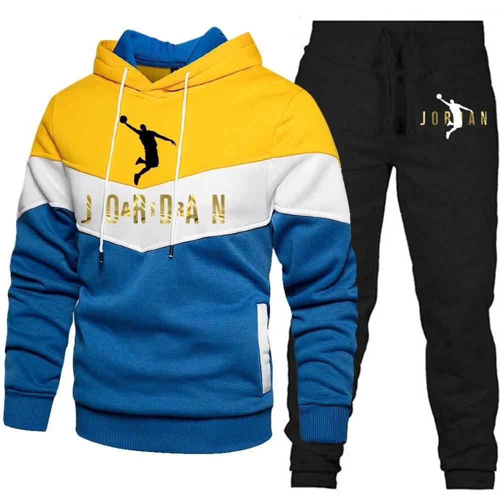 Men's Warm Hoodie Set Sweatshirt + Pants 2-Piece Suit Sports - MAXIME