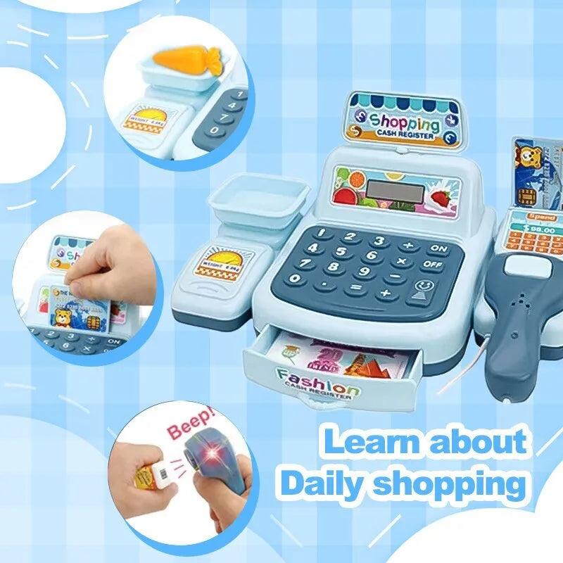 Maxime Simulation Shopping Cash House Toys Electronic Game Lighting And Sound Effects Supermarket Cashier Toys - MAXIME