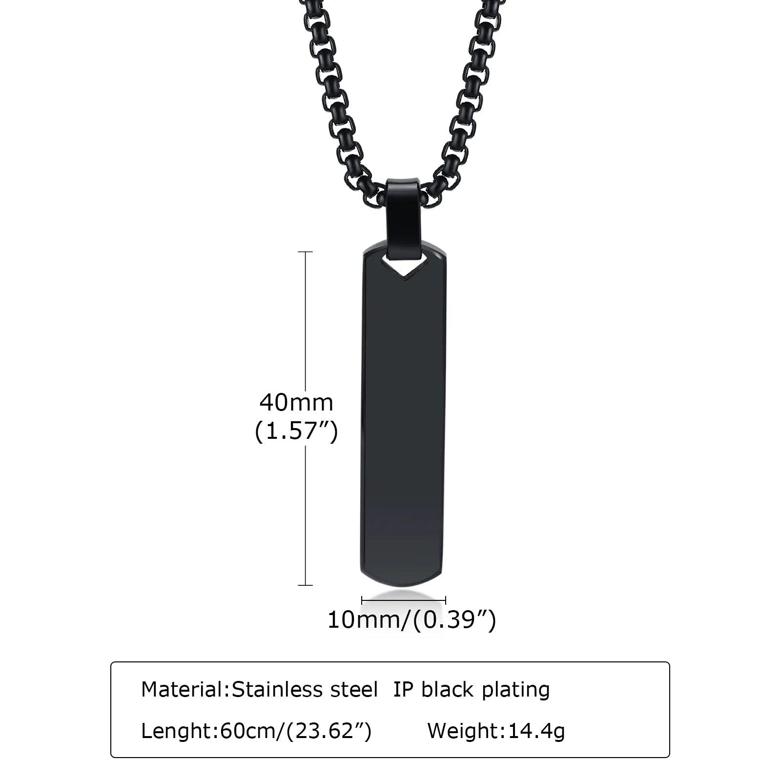 Necklace for Men, Thick with A-Z Letters, Casual Simple Collar, Gift for Him - MAXIME