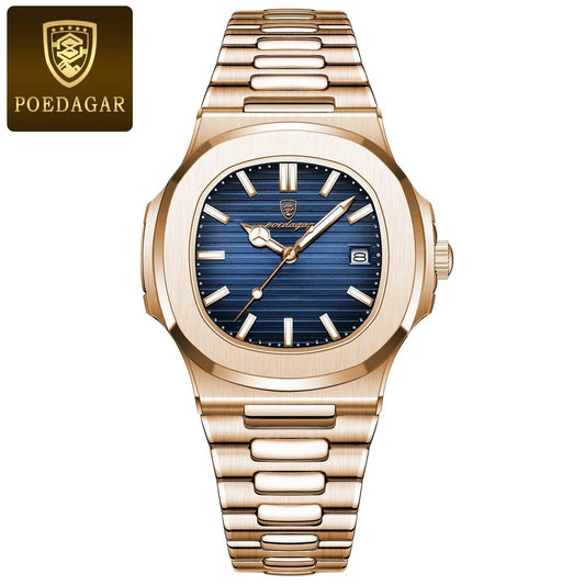 POEDAGAR Man Wristwatch Business Luxury Square Men - MAXIME