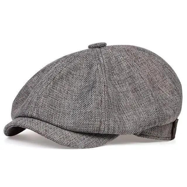 Men Women Hat Classic Plaid Stripe Beret - MAXIME