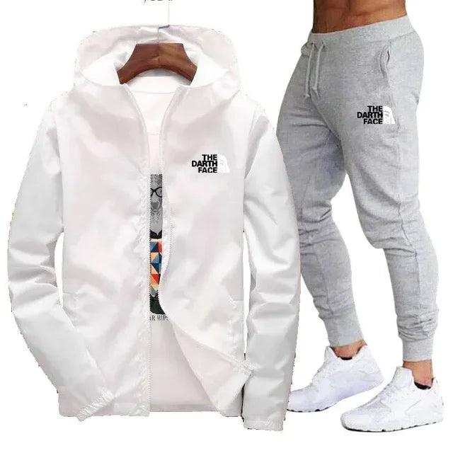 Men's fashion casual fitness jacket sportswear suit two-piece - MAXIME