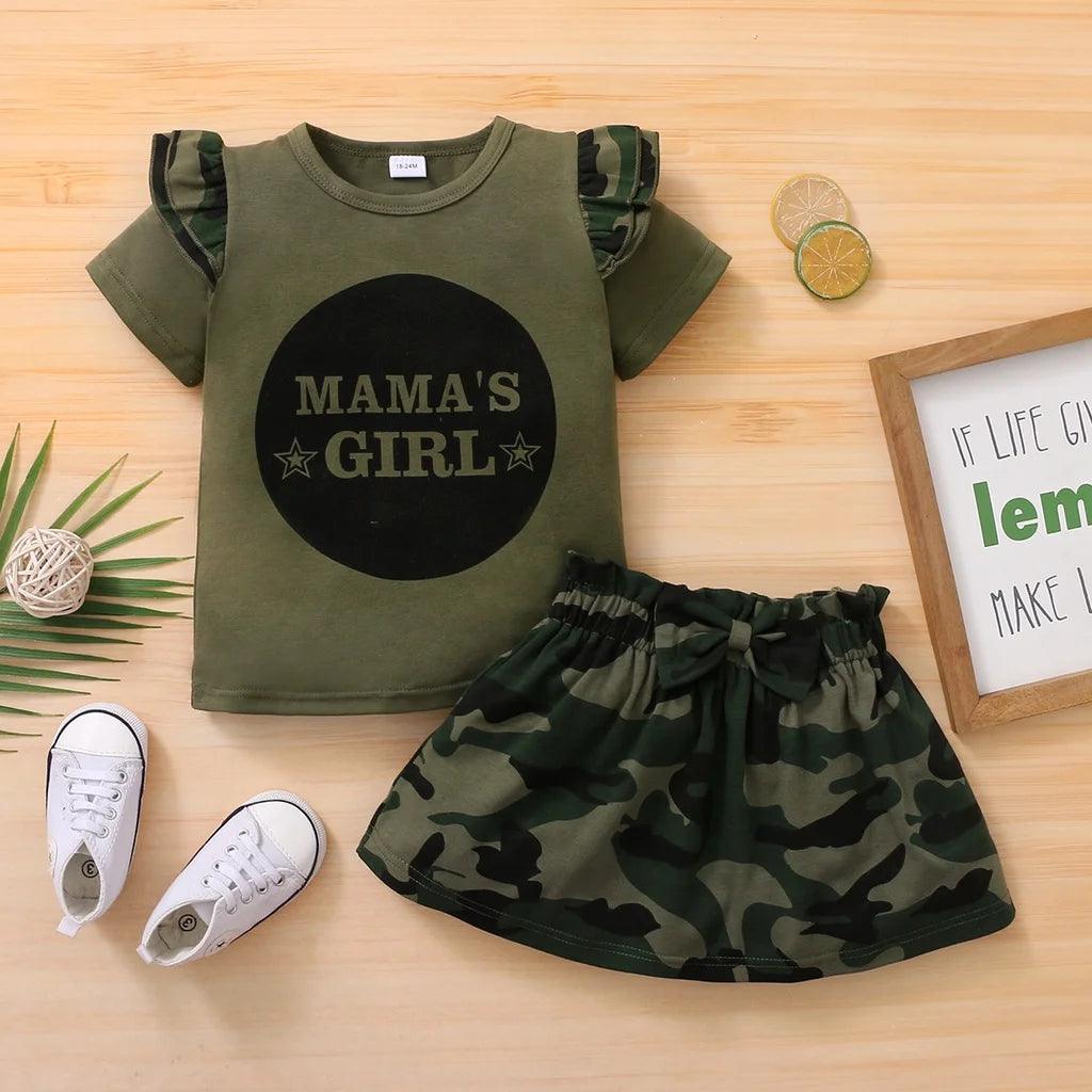 T-shirt+Camouflage Skirt 2Pcs Summer Style - MAXIME