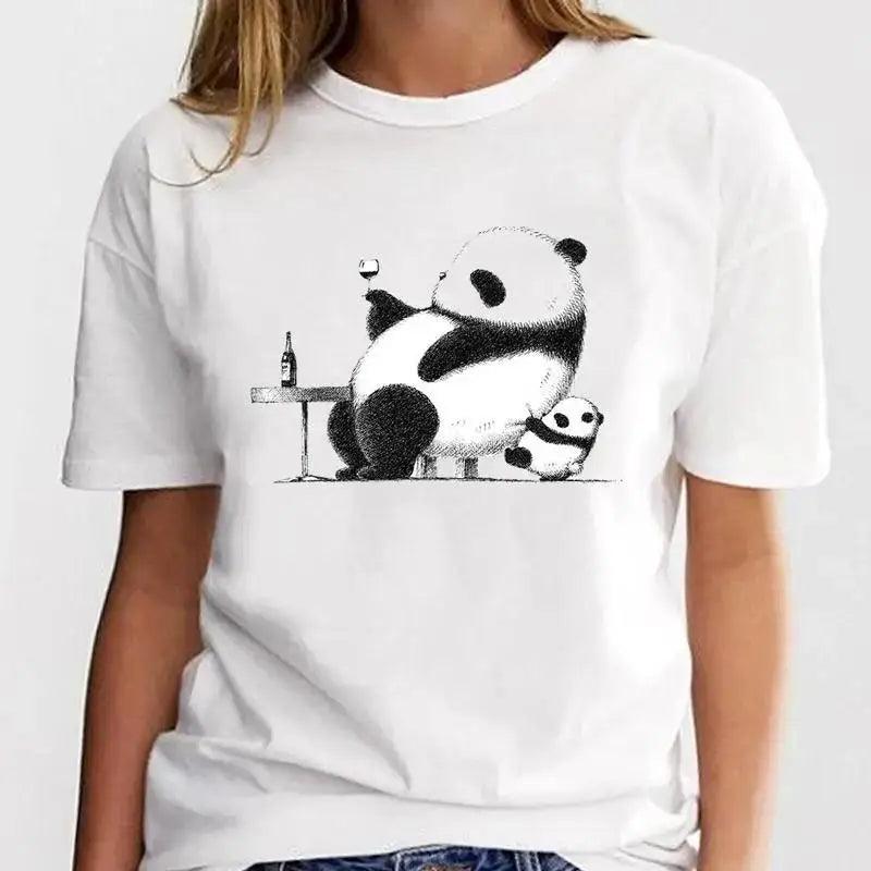 New Panda Lovely Cute Casual Plus Size T Shirt Women - MAXIME