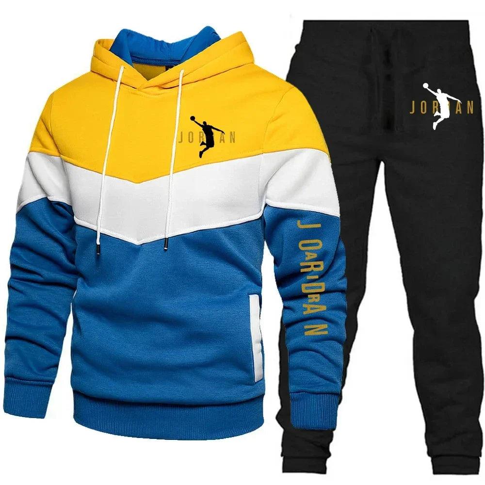 Men's Warm Hoodie Set Sweatshirt + Pants 2-Piece Suit Sports - MAXIME