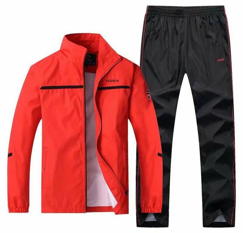 Men's Sportswear 2 Pieces Sets Brand Tracksuit with zipper pockets - MAXIME