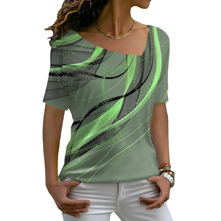 Elegant Women's Slim Casual T-shirt - MAXIME