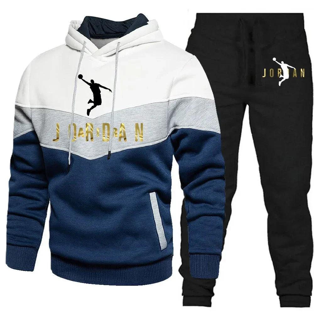 Men's Warm Hoodie Set Sweatshirt + Pants 2-Piece Suit Sports - MAXIME