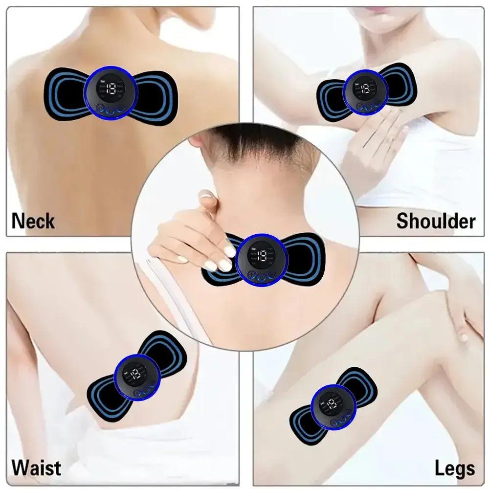 Maxime 2/3/4 Pcs EMS Neck Electric Massager Set Cervical Patch 8 Modes 19 Levels of Strength Home Use Massage Tools for Relieve Fatigue - MAXIME