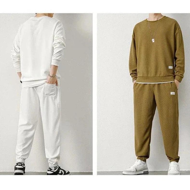 Men Two-Piece Casual Loose Long Sleeve and Pants - MAXIME