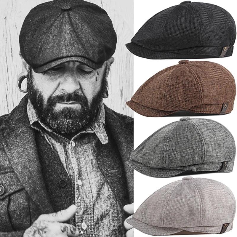 Berets Flat Peaked Cap Street Hats for Men Women - MAXIME