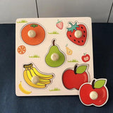 Maxime Children Hand Scratch Board Baby Montessori Early Education Fruit Cognitive Puzzle Toy - MAXIME