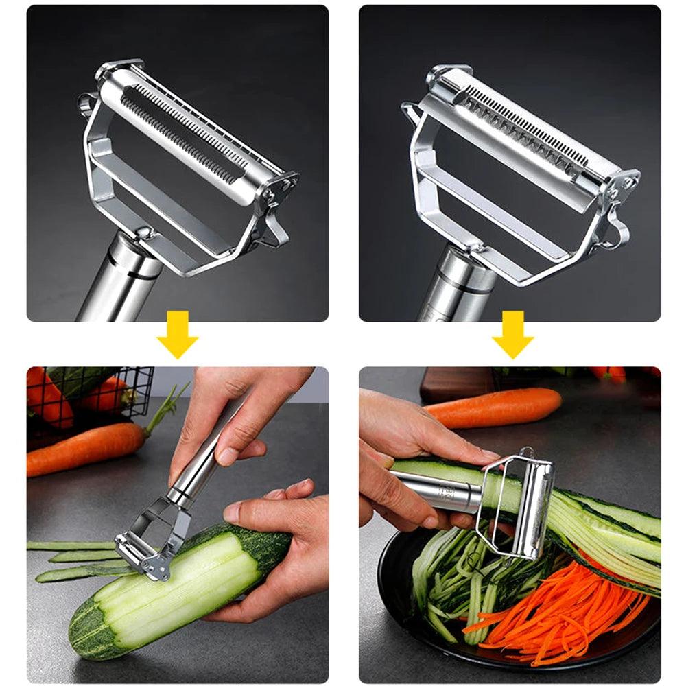 Stainless Steel Peeler Kitchen Multifunctional Vegetable Cutter - MAXIME