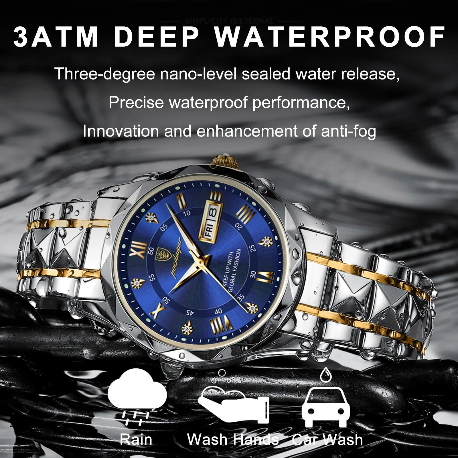 POEDAGAR Top Brand Luxury Man Wristwatch Waterproof Luminous - MAXIME