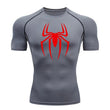 Men's Spider Print Compression Shirt, - MAXIME