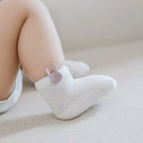 Maxime 3 Pairs Infant Baby Socks for Girl Boy Thin Cotton Breathable Mesh Cute Accessories Unisex Newborn Boneless Short Socks - MAXIME