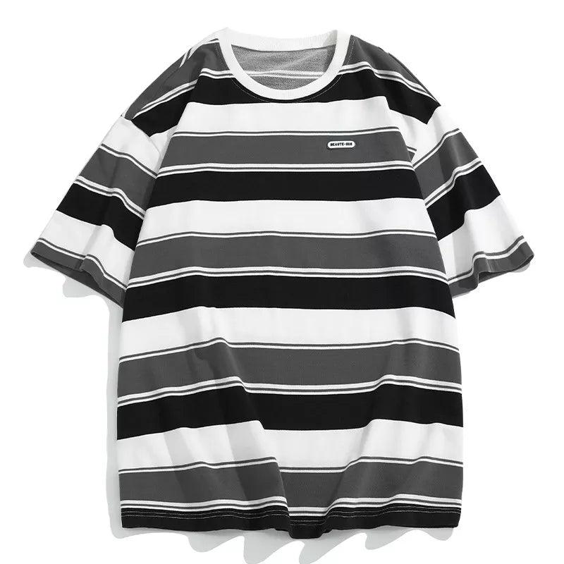 Striped T-shirts Couples For Men And Women - MAXIME