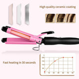 Maxime 20/32mm Hair Curler Triple Barrels Ceramic Hair Curling Iron Professional Hair Waver Tongs Styler Tools for All Hair Types - MAXIME