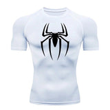 Men's Spider Print Compression Shirt, - MAXIME