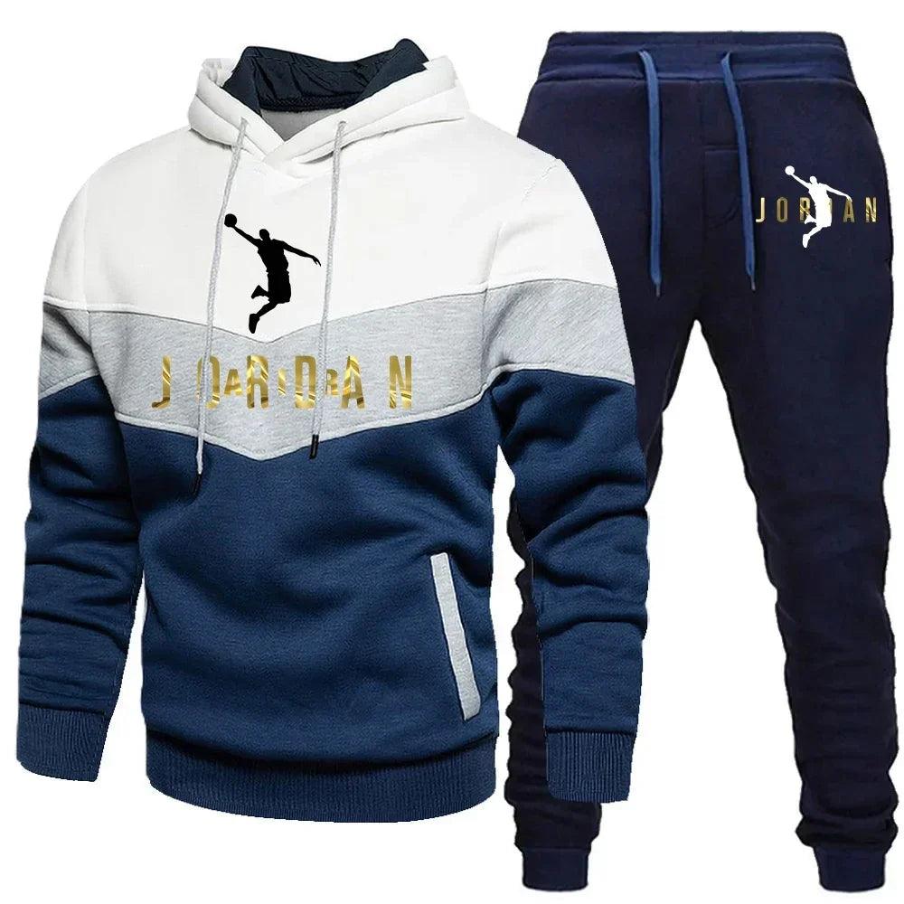 Men's Warm Hoodie Set Sweatshirt + Pants 2-Piece Suit Sports - MAXIME