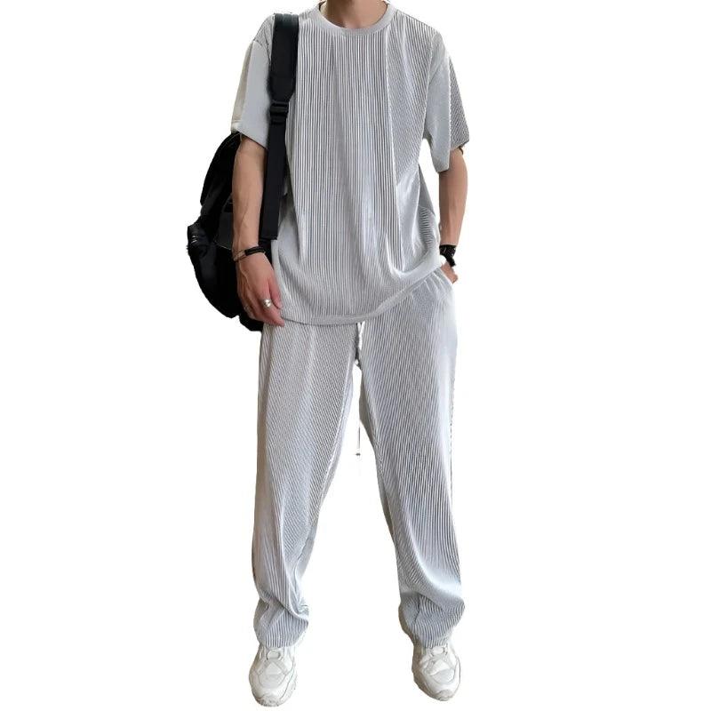 Men Sets Casual Summer Top + Trousers Casual Two-piece - MAXIME