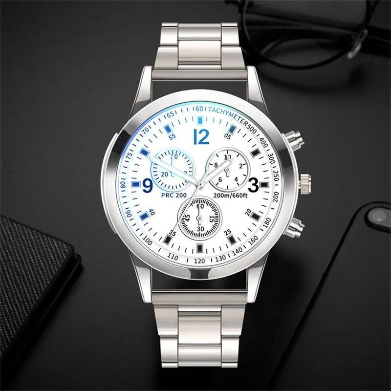 Maxime Fashion Mens Stainless Steel Watches Luxury Quartz Wristwatch Clock Men Business Casual Watch Relogio Masculino - MAXIME