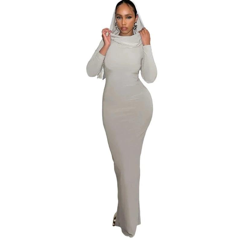 Long Sleeves Fitted Dress - MAXIME