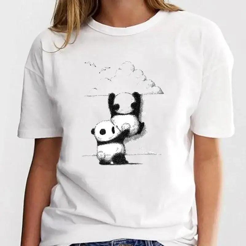 New Panda Lovely Cute Casual Plus Size T Shirt Women - MAXIME