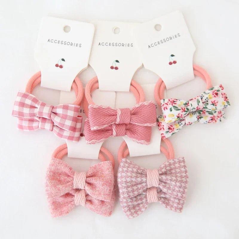 10Pcs/Set Floral Bow Baby Hair Elastic - MAXIME